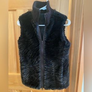 Brown Faux Fur Vest -Small